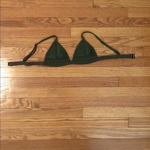 Triangl green bikini top